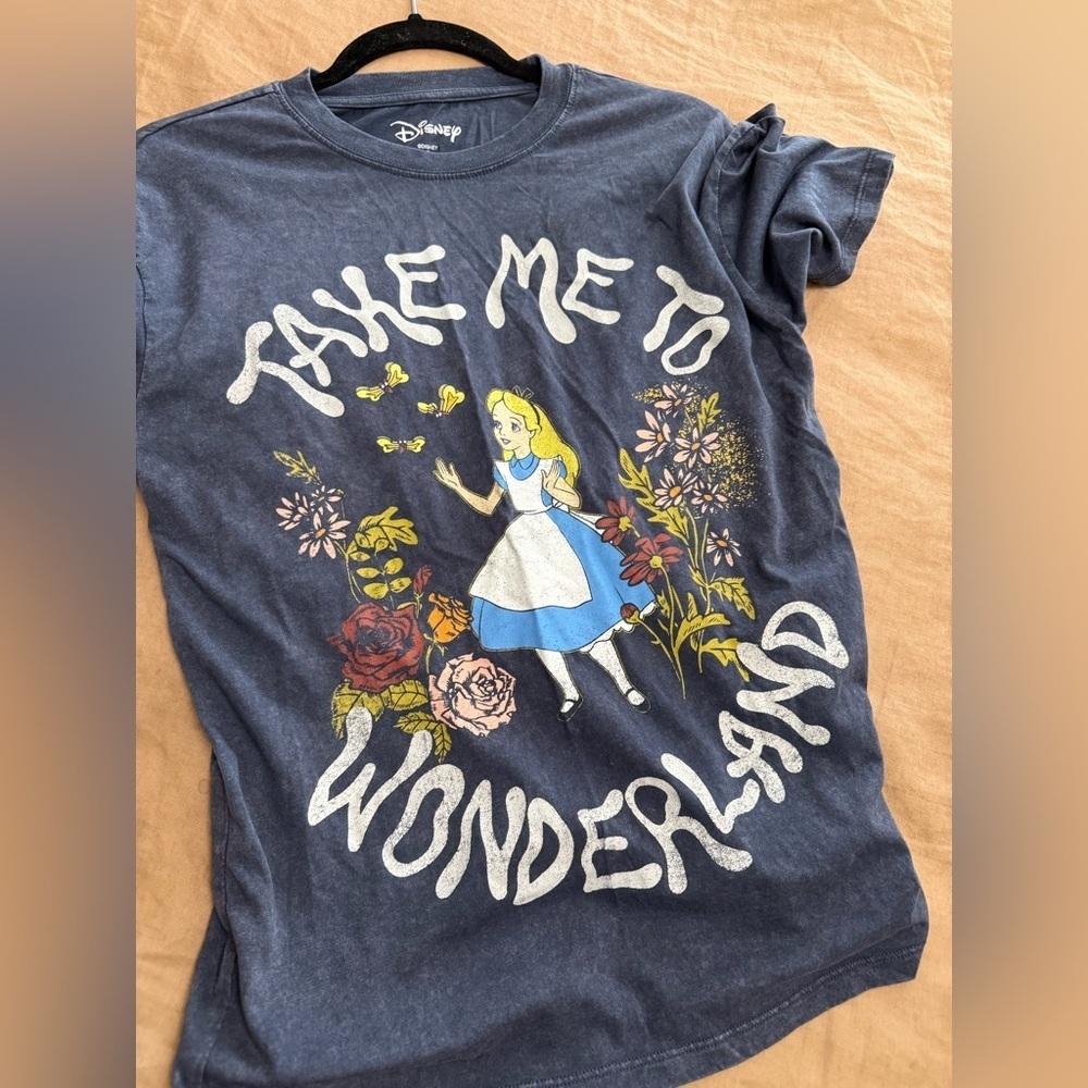 Disney Take Me to Wonderland Alice Graphic T-Shirt in navy - Picture 7 of 7